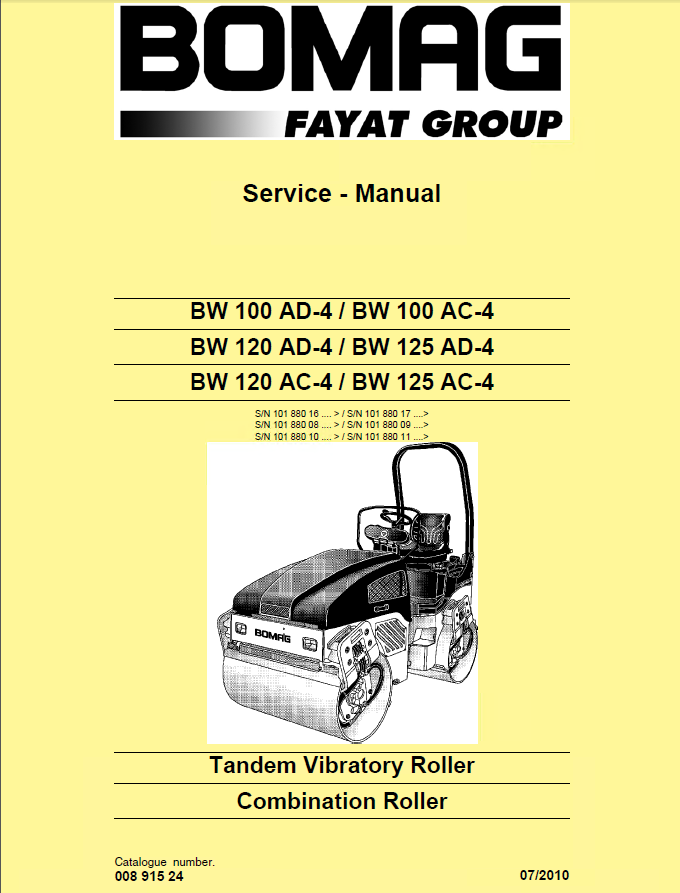 download Bomag BW 100 AC 4 able workshop manual