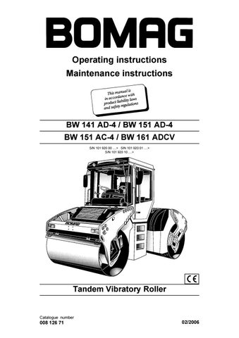 download Bomag BW 100 AC 4 able workshop manual