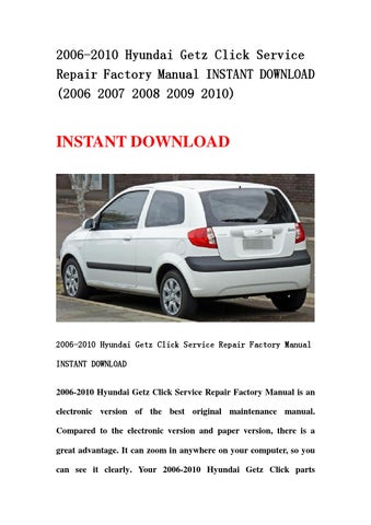 download HYUNDAI GETZ to workshop manual