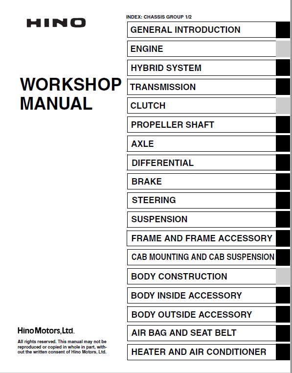 download Hino FD FE FF SG FA FB workshop manual