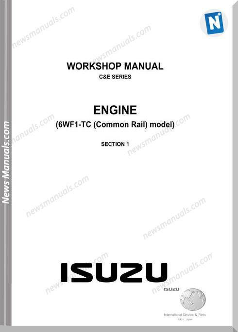 download Isuzu 6WG1 TC Common Rail Engine Workhop Manual workshop manual