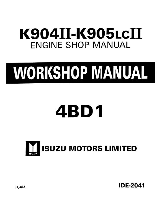 download Isuzu Engine 4BB1 4BD1 6BB1 6BD1 6BG1 4BDIT 6BD1T 6BG1T workshop manual