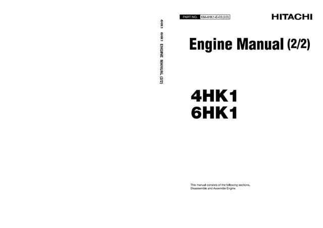 download Isuzu Hitachi 4HK1 6HK1 Engine Manual workshop manual