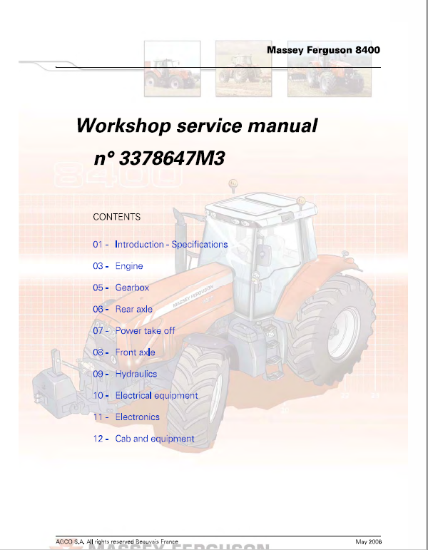 download Massey Ferguson 200 tractor workshop manual