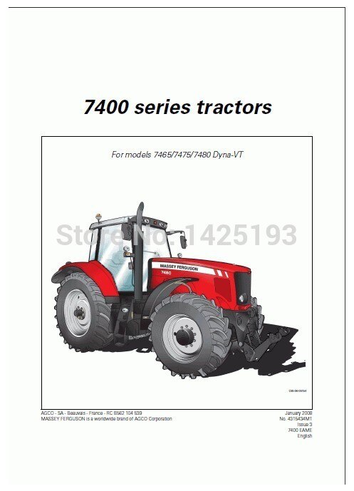 download Massey Ferguson 8100 tractor workshop manual