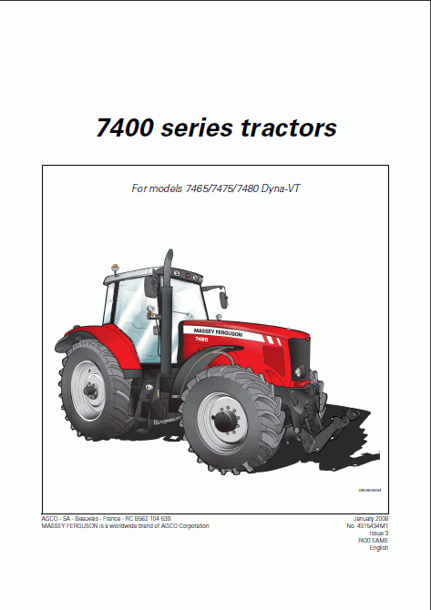 download Massey Ferguson MF 5400 Tractor Manuals workshop manual