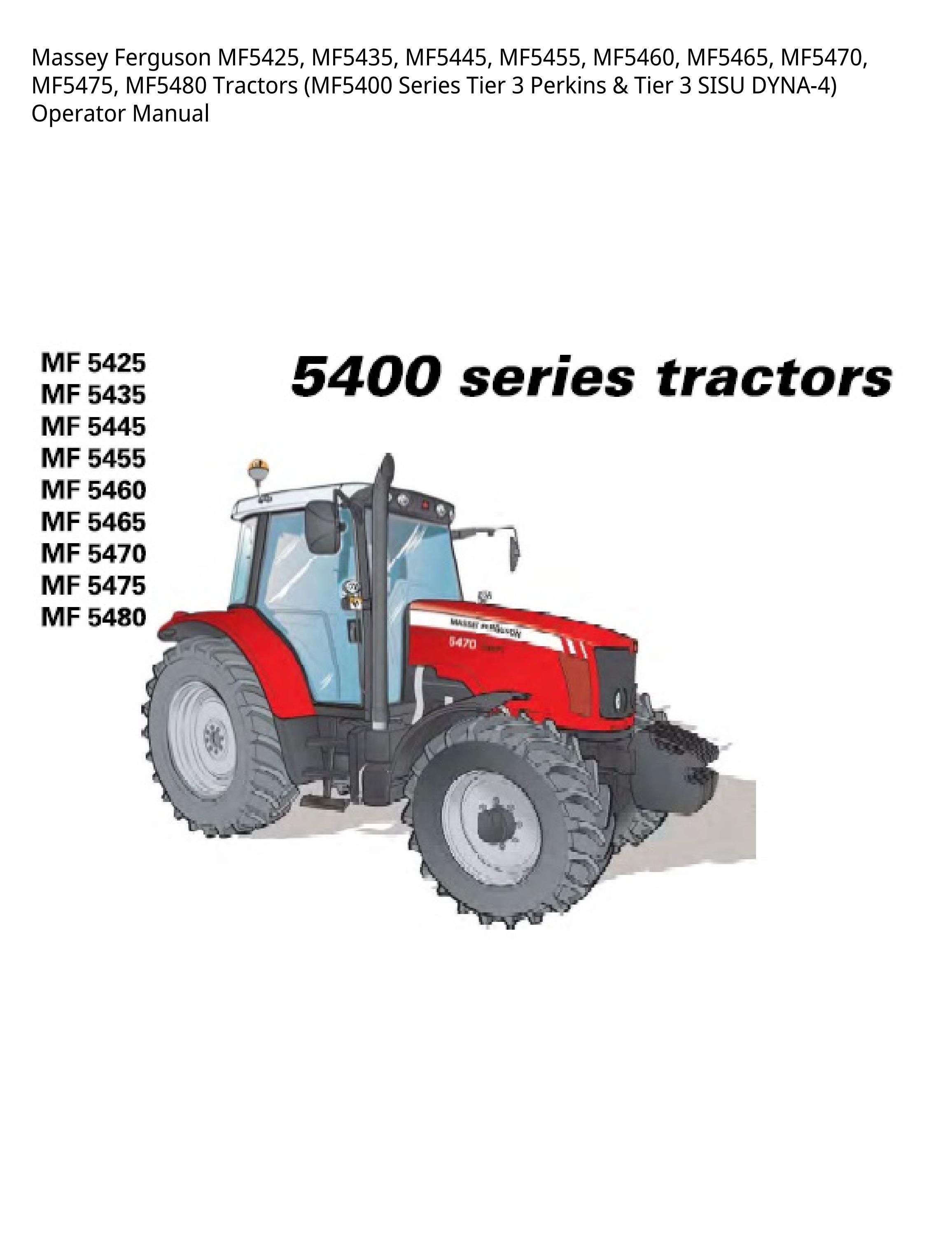 download Massey Ferguson MF 5400 Tractor Manuals workshop manual