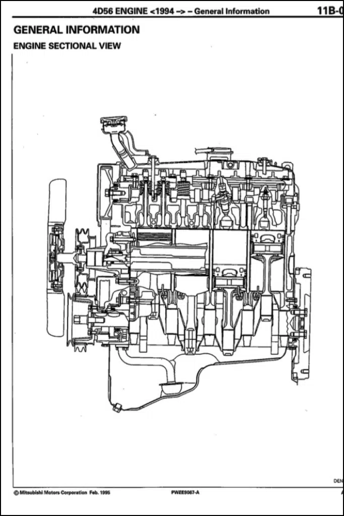 download Mitsubishi 4D56 engine workshop manual