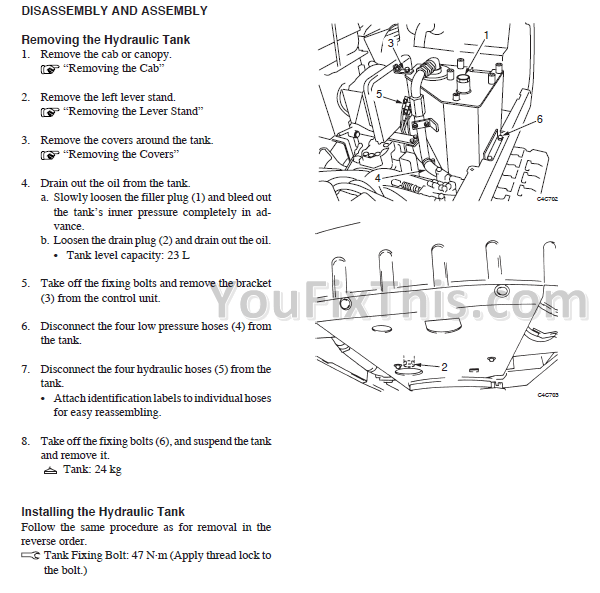 download Takeuchi TB014 TB016 Compact Excavator Reapir able workshop manual