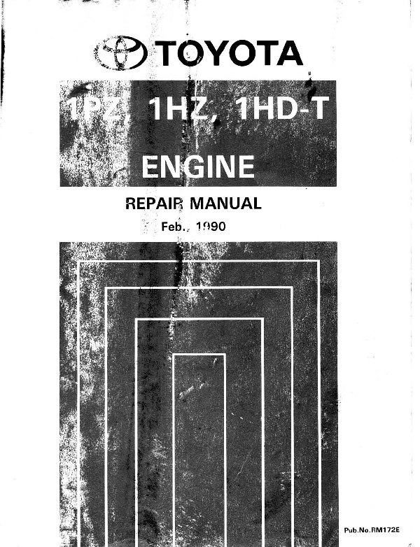 download Toyota 1HZ 1PZ 1HD T engine manual workshop manual